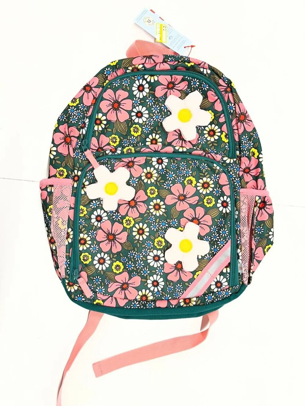 NEW Cat & Jack Kids' 17'' Classic Backpack in Flowers Print